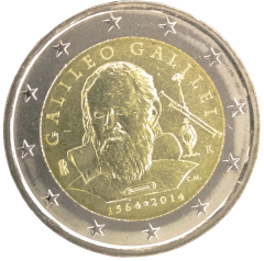 2 Euro Italien 2014 - 450. Geburtstag von Galileo Galilei