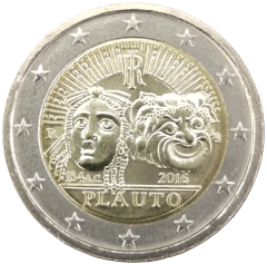 2 Euro Italien 2016 - 2200. Todestag von Titus Maccius Plautus