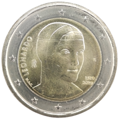 2 Euro Italien 2019 - 500. Todestag von Leonardo da Vinci