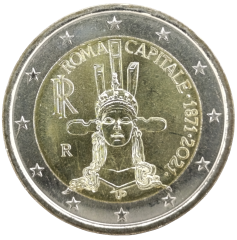 2 Euro Italien 2021 - 150 Jahre Rom als Hauptstadt Italiens