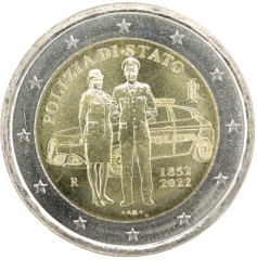 2 Euro Italien 2022 - 170 Jahre Italienische Nationalpolizei