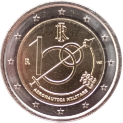 2 Euro Italien 2023 - 100. Jahrestag der Italienischen Luftwaffe