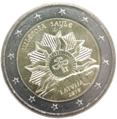2 Euro Lettland 2019 - Die aufgehende Sonne