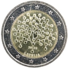 2 Euro Lettland 2022 - 100 Jahre Latvijas Banka