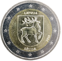 2 Euro Lettland 2025 - Sēlija