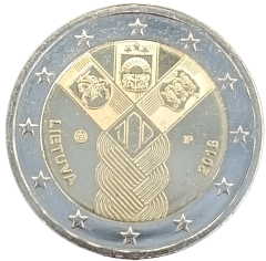 2 Euro Litauen 2018 - 100. Jahrestag der Gründung von Litauen, Lettland und Estland