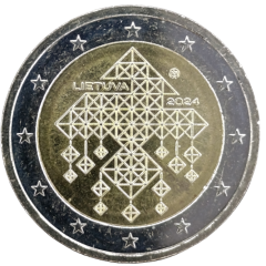 2 Euro Litauen 2024 - Litauische Tradition der Strohgärten