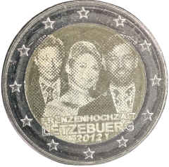 2 Euro Luxemburg 2012 - Hochzeit von Prinz Guillaume mit Gräfin Stephanie de Lannoy