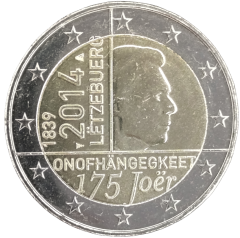 2 Euro Luxemburg 2014 - 175 Jahre Unabhängigkeit Luxemburgs