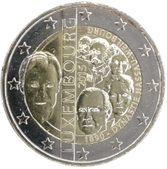 2 Euro Luxemburg 2015 - 125. Jahrestag der Nassau-Weilburg-Dynastie
