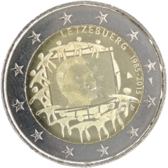 2 Euro Luxemburg 2015 - 30. Jahrestag der EU-Flagge