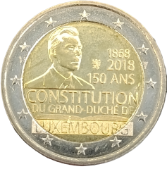 2 Euro Luxemburg 2018 - 150. Jahrestag der Verfassung Luxemburgs