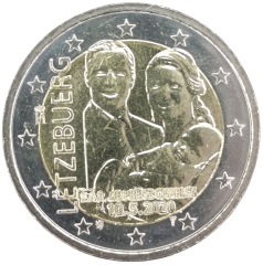 2 Euro Luxemburg 2020 - Geburt von Prinz Charles - Reliefversion