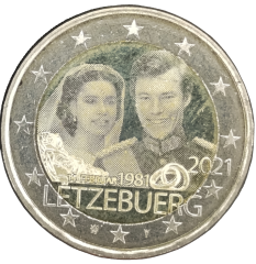 2 Euro Luxemburg 2021 - 100. Geburtstag von Großherzog Jean - Fotoversion