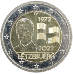 2 Euro Luxemburg 2022 - 50 Jahre rechtlicher Schutz der luxemburgischen Flagge