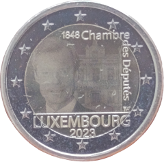 2 Euro Luxemburg 2023 - 175. Jahrestag des Luxemburger Parlaments - Fotoversion im BU-Set