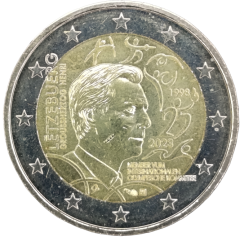 2 Euro Luxemburg 2023 - 25. Jahrestag der Aufnahme von Großherzog Henri in das IOC - Reliefversion