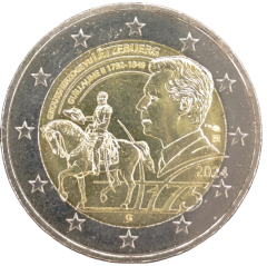 2 Euro Luxemburg 2024 - 175. Todestag von Großherzog Wilhelm II. - Reliefversion