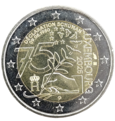 2 Euro Luxemburg 2025 - 75. Jahrestag der Schuman-Erklärung - Reliefversion