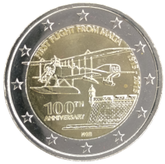 2 Euro Malta 2015 - 100. Jahrestag des ersten Fluges in Malta