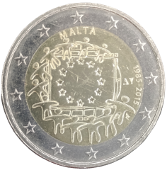 2 Euro Malta 2015 - 30. Jahrestag der EU-Flagge