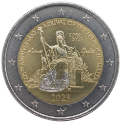 2 Euro Malta 2023 - Die Ankunft der Franzosen auf Malta im Jahr 1798