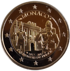 2 Euro Monaco 2017 - 200. Jahrestag der Gründung der Fürstlichen Karabinier-Kompanie