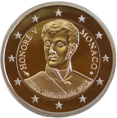 2 Euro Monaco 2019 - 200. Jahrestag der Thronbesteigung von Fürst Honore V