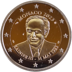 2 Euro Monaco 2023 - 100. Geburtstag von Fürst Rainier III.