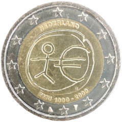 2 Euro Niederlande 2009 - 10 Jahre Wirtschafts- und Währungsunion, Einführung des Euro