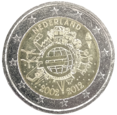 2 Euro Niederlande 2012 - 10 Jahre Euro-Münzen und Euro-Banknoten
