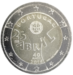 2 Euro Portugal 2014 - 40 Jahre Nelkenrevolution