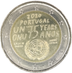 2 Euro Portugal 2020 - 75. Jahrestag der Vereinten Nationen