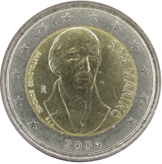 2 Euro San Marino 2004 - 100. Jahrestag der Feierlichkeiten zu Ehren von Bartolomeo Borghesi