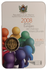 2 Euro San Marino 2008 - Europäisches Jahr des interkulturellen Dialogs