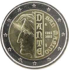 2 Euro San Marino 2015 - 750. Geburtstag von Dante Alighieri