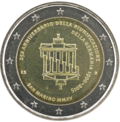 2 Euro San Marino 2015 - 25. Jahrestag der Deutschen Wiedervereinigung