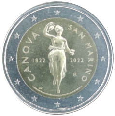 2 Euro San Marino 2022 - 200. Todestag von Antonio Canova