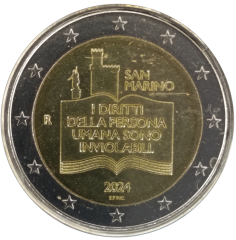2 Euro San Marino 2024 - 50 Jahre Erklärung der Bürgerrechte und Grundprinzipien von San Marino