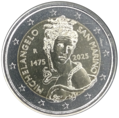 2 Euro San Marino 2025 - 550. Geburtstag von Michelangelo