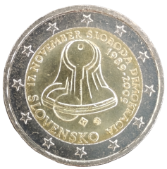 2 Euro Slowakei 2009 - 20. Jahrestag der Samtenen Revolution