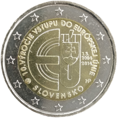 2 Euro Slowakei 2014 - 10 Jahre EU-Beitritt der Slowakei