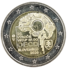 2 Euro Slowakei 2020 - 20. Jahrestag des Beitritts der Slowakei zur OECD