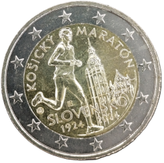2 Euro Slowakei 2024 - 100 Jahre Kosice-Friedensmarathon