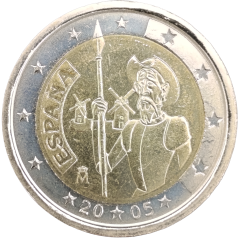 2 Euro Spanien 2005 - 400. Jahrestag der Erstausgabe von Don Quijote de la Mancha