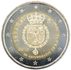 2 Euro Spanien 2018 - 50. Geburtstag von König Felipe VI.