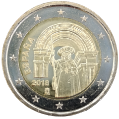 2 Euro Spanien 2018 - Altstadt von Santiago de Compostela - UNESCO-Welterbe