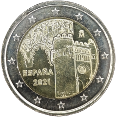 2 Euro Spanien 2021 - Historische Stadt Toledo - UNESCO-Welterbe