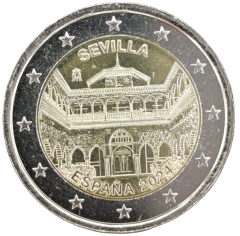 2 Euro Spanien 2024 - Alcazar von Sevilla - UNESCO-Welterbestätten