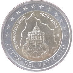 2 Euro Vatikan 2004 - 75. Jahrestag der Gründung des Vatikanstaates